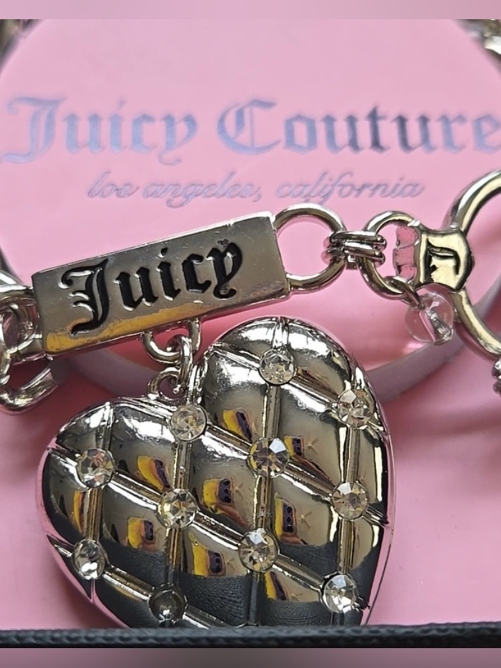 NWT Juicy Couture Silver Heart Bracelet - Picture 4 of 8